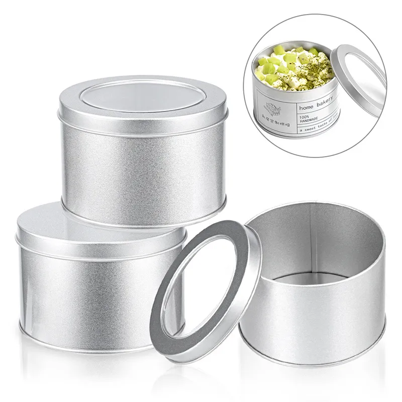 Aluminum Tins Jars Metal Round Tin Containers Cheapest Storage Gift Boxes  With Clear Top Window Home Baking Mold Cake Pan RRD1124 From Are_beautiful,  $1.71